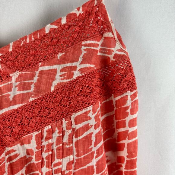 Hang Ten Womens Red White Cotton Spaghetti Babydoll Pullover Tank Top - Size L - Picture 3 of 13